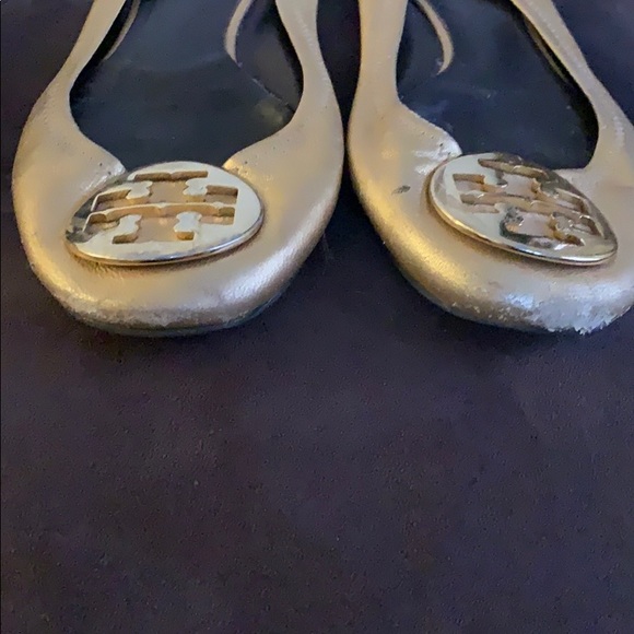 Tory Burch leather Gold Reva flats 9 - Picture 3 of 7